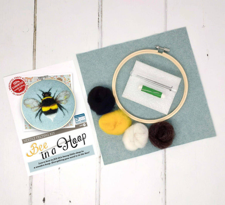 Bee in a Hoop Needle Felting Craft Kit