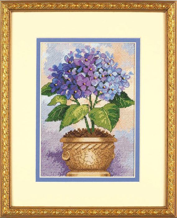 Dimensions du kit de point de croix - Hortensia en fleurs, D06959 