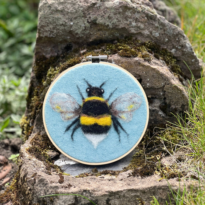 Bee in a Hoop Needle Felting Craft Kit