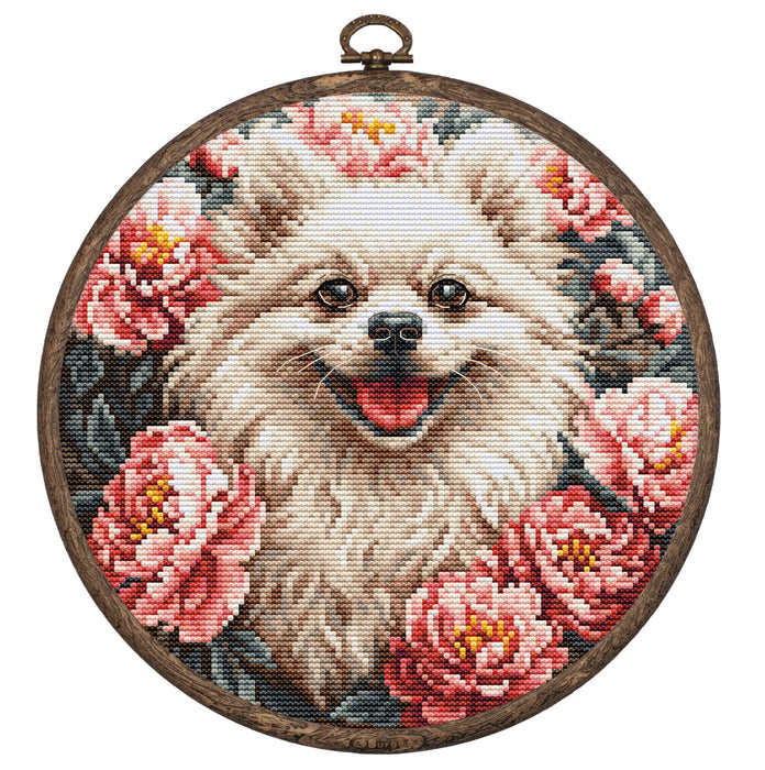 Cross Stitch Kit with Hoop Included Luca-S - Spitz, BC237