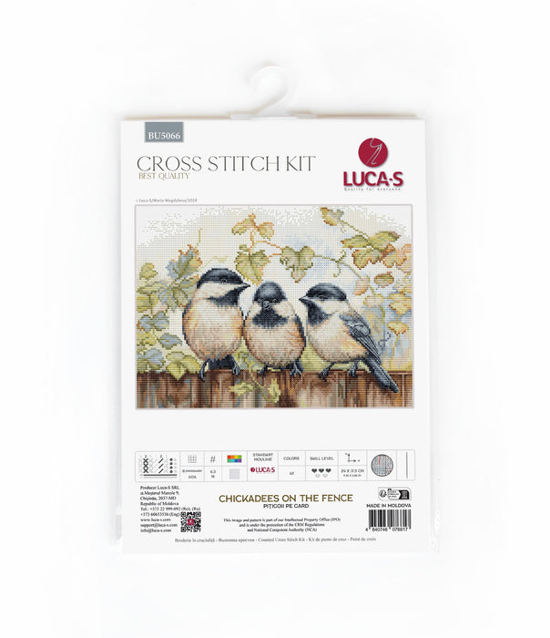 Cross Stitch Kit Luca-S - Chickadees On The Fence , BU5066