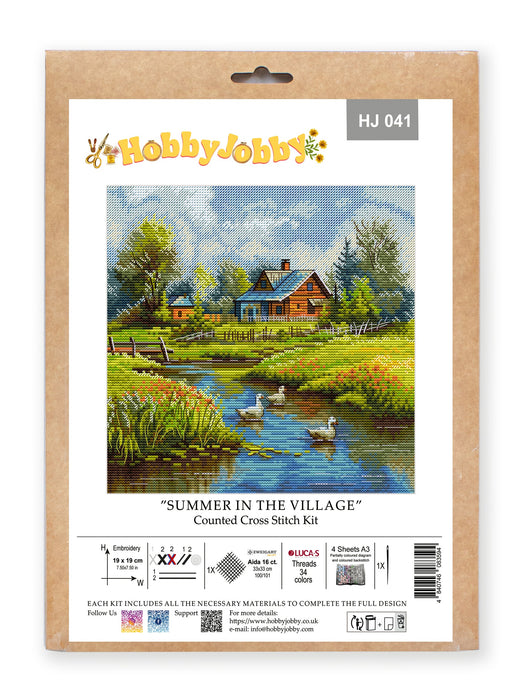 Cross Stitch Kit HobbyJobby - Summer in The Village