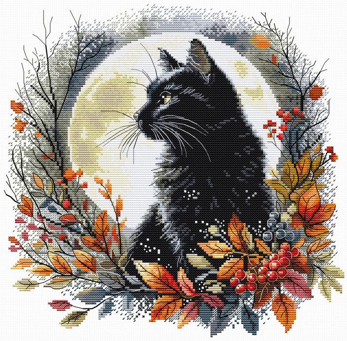 Cross Stitch Kit HobbyJobby - The Night Cat