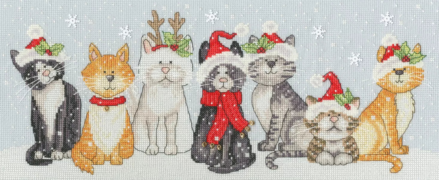 Cross Stitch Kit Bothy Threads - Festive Felines