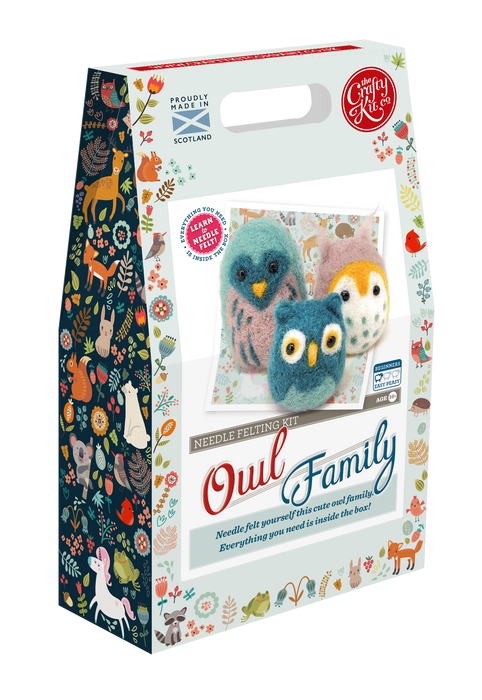 Owl Family Needle Felting Craft Kit