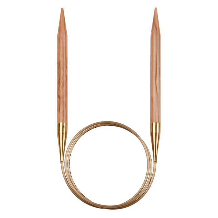 AddiNature Olive Wood Circular Needle 80cm Addi Circular Knitting Needles - HobbyJobby