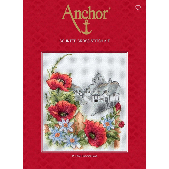 Anchor Essentials Cross Stitch Kit - PCE559, Summer Days Cross Stitch Kits - HobbyJobby