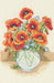 Anchor Starter Cross Stitch Kit - AK122, Poppy Vase Cross Stitch Kits - HobbyJobby