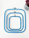 Blue Square Embroidery Hoop - Nurge Flexible Cross Stitch Hoop Nurge Hoops - HobbyJobby