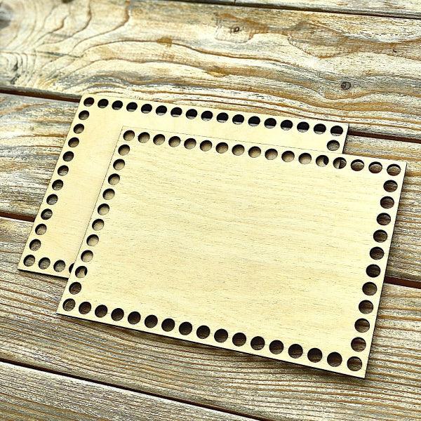 Bobilon Rectangle Wooden Bottoms For Crochet Baskets Crochet Accessories - HobbyJobby