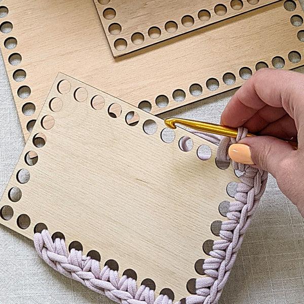 Bobilon Rectangle Wooden Bottoms For Crochet Baskets Crochet Accessories - HobbyJobby