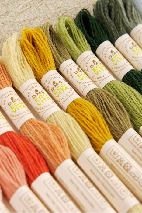 Collectors Box 30 Shades Eco Vita Naturally Dyed Organic Wool Thread DMC Wool Thread - HobbyJobby