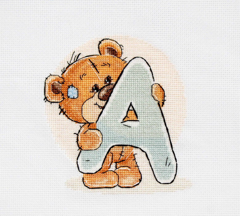 Cross Stitch Kit Alphabet - Luca-S Kit - Letter „A” B1202 Luca-S Cross Stitch Kits - HobbyJobby