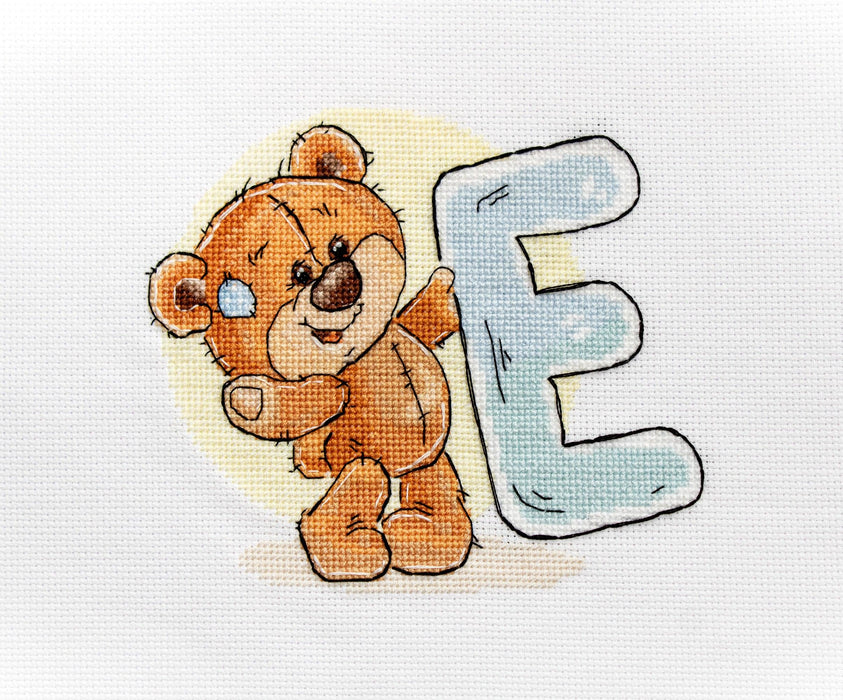 Cross Stitch Kit Alphabet - Luca-S Kit - Letter „E” B1206 Luca-S Cross Stitch Kits - HobbyJobby