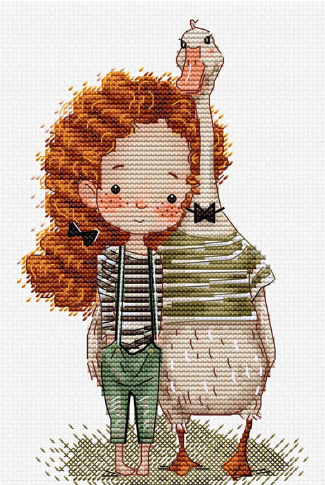 Cross Stitch Kit HobbyJobby - Lucy and The Goose HobbyJobby Cross Stitch Kits - HobbyJobby