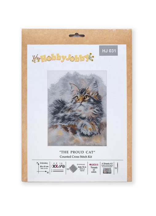 Cross Stitch Kit HobbyJobby - The Proud Cat HobbyJobby Cross Stitch Kits - HobbyJobby