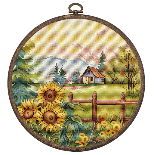 Cross Stitch Kit HobbyJobby with Hoop Included - The House on the Hilltop HobbyJobby Cross Stitch Kits - HobbyJobby