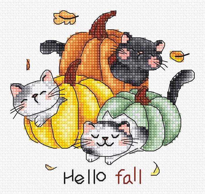 Cross Stitch Kit LETISTITCH - Hello Fall, L8078 Cross Stitch Kits - HobbyJobby