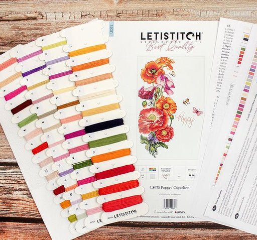 Cross Stitch Kit LETISTITCH - Poppy, L8075 Cross Stitch Kits - HobbyJobby