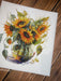 Cross Stitch Kit Luca-S - B7025, Vase with Sunflower Luca-S Cross Stitch Kits - HobbyJobby