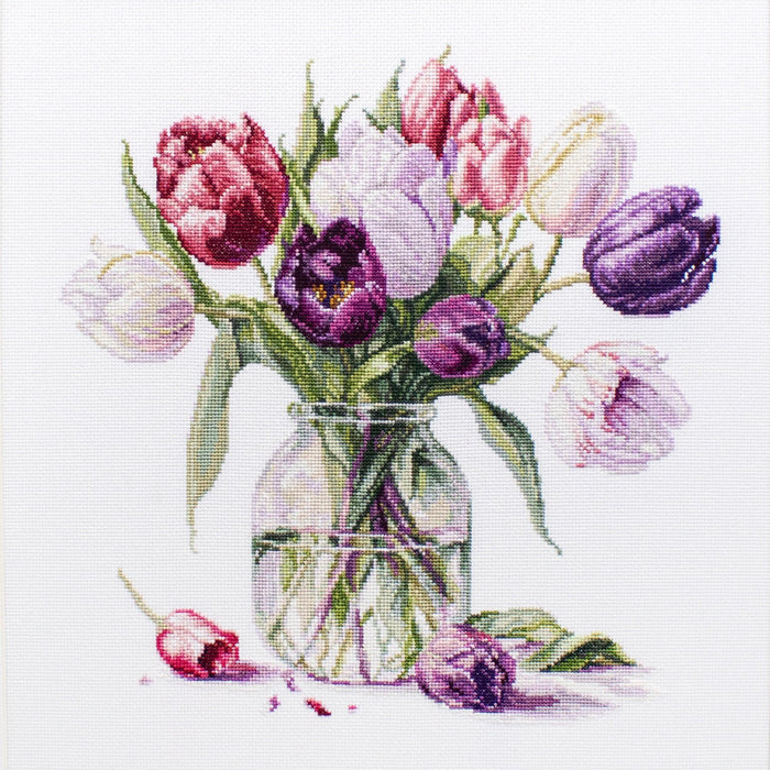 Cross Stitch Kit Luca-S - Bouquet of Tulips Luca-S Cross Stitch Kits - HobbyJobby