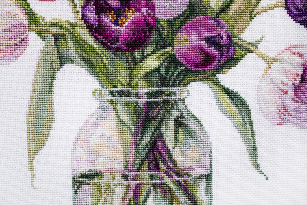 Cross Stitch Kit Luca-S - Bouquet of Tulips Luca-S Cross Stitch Kits - HobbyJobby