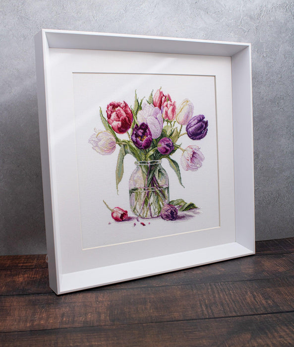 Cross Stitch Kit Luca-S - Bouquet of Tulips Luca-S Cross Stitch Kits - HobbyJobby