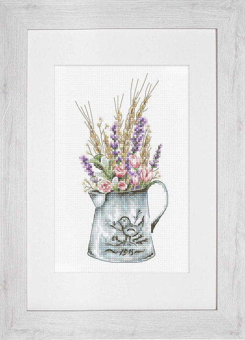 Cross Stitch Kit Luca-S - Bouquet with lavender, B7008