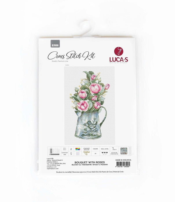 Cross Stitch Kit Luca-S - Bouquet with Roses, B7006