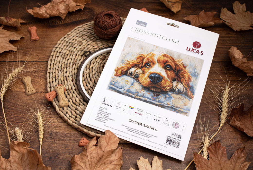 Cross Stitch Kit Luca-S - Cocker Spaniel, BU5058 Luca-S Cross Stitch Kits - HobbyJobby