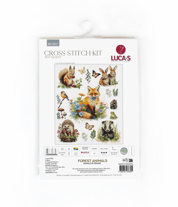 Cross Stitch Kit Luca-S - Forest Animals, BU5057 Luca-S Counted Cross Stitch Kit - HobbyJobby