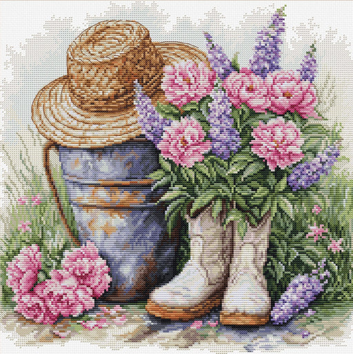 Cross Stitch Kit Luca-S - Garden Decor, B7036 Luca-S Cross Stitch Kits - HobbyJobby