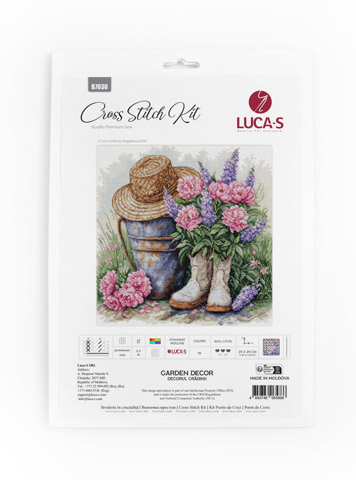 Cross Stitch Kit Luca-S - Garden Decor, B7036 Luca-S Cross Stitch Kits - HobbyJobby