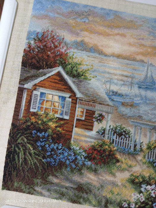 Cross Stitch Kit Luca-S, Gold Collection - B619, Tranquil Seafront Luca-S Cross Stitch Kits - HobbyJobby