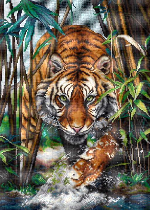 Cross Stitch Kit Luca-S Gold - The Tiger, B2406