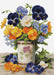 Cross Stitch Kit Luca-S - Pansies Bouquet, B7035 Luca-S Cross Stitch Kits - HobbyJobby