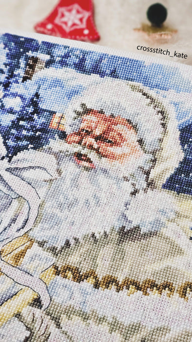 Cross Stitch Kit Luca-S - Santa and Pressies Luca-S Cross Stitch Kits - HobbyJobby