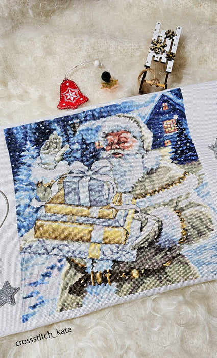 Cross Stitch Kit Luca-S - Santa and Pressies Luca-S Cross Stitch Kits - HobbyJobby