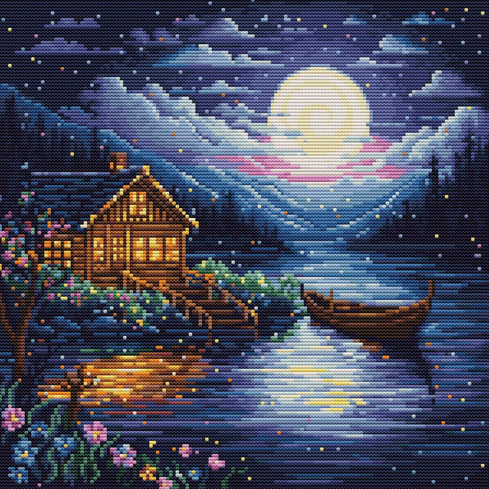 Cross Stitch Kit Luca-S - Spring Night, B701 Luca-S Cross Stitch Kits - HobbyJobby