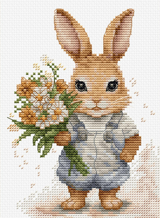 Cross Stitch Kit Luca-S - The Bunny's Surprise, B1409 Luca-S Cross Stitch Kits - HobbyJobby