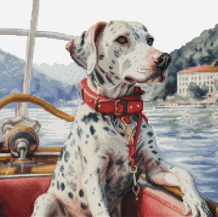 Cross Stitch Kit Luca-S - The Dalmatian on Lake Como, BU5039 Luca-S Cross Stitch Kits - HobbyJobby