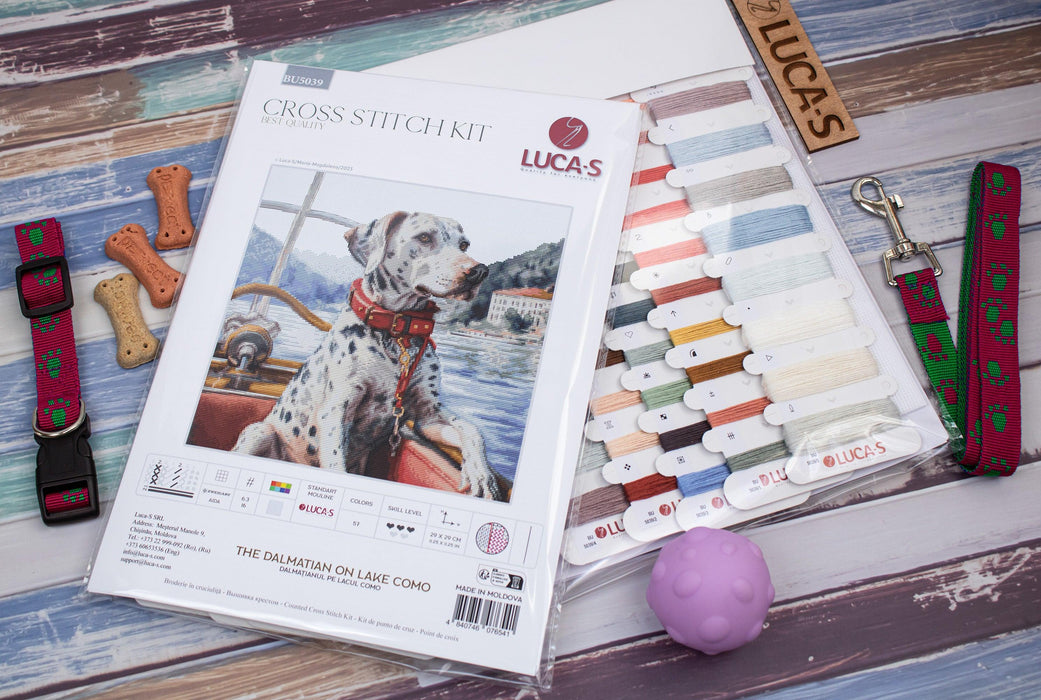 Cross Stitch Kit Luca-S - The Dalmatian on Lake Como, BU5039 Luca-S Cross Stitch Kits - HobbyJobby