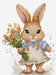 Cross Stitch Kit Luca-S - The Happy Bunny, B1410 Luca-S Cross Stitch Kits - HobbyJobby