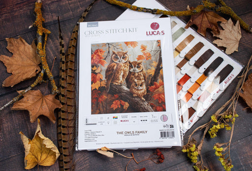 Cross Stitch Kit Luca-S - The Owls Family, BU5045 Luca-S Cross Stitch Kits - HobbyJobby