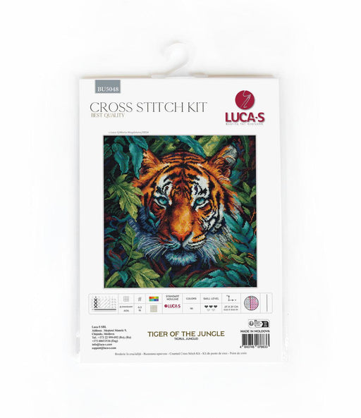 Cross Stitch Kit Luca-S - Tiger of the Jungle, BU5048 Luca-S Cross Stitch Kits - HobbyJobby