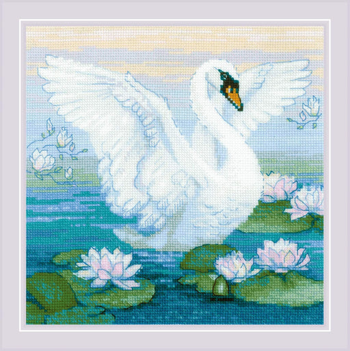 Cross Stitch Kit Riolis - R2133, White Swan Cross Stitch Kits - HobbyJobby