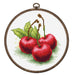 Cross Stitch Kit with Hoop Included Luca-S - Cherries, BC103 Luca-S Cross Stitch Kits - HobbyJobby