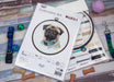 Cross Stitch Kit with Hoop Included Luca-S - Pug, BC230 Luca-S Cross Stitch Kits - HobbyJobby