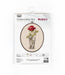 Cross Stitch Kit with Hoop Included Luca-S - Rose “Mister Lincoln”, BC235 Luca-S Cross Stitch Kits - HobbyJobby