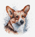 Cross Stitch Kit with Hoop Included Luca-S - Welsh Corgi, BC212 Cross Stitch Kits - HobbyJobby